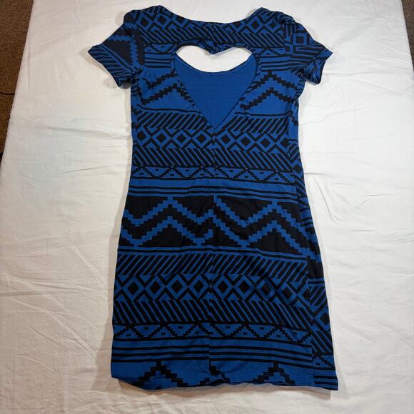 Pink Victorias Secret womens blue black geometric mini dress.  Y2K.  Size S - Picture 4 of 6
